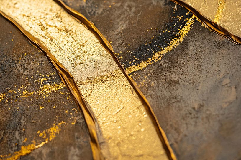 Gold abstract artwork with texture by Imperial Art House