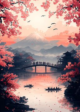 Uitzicht op Japan van Lae