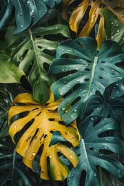 Tropische Blätter in bunten Farben von Poster Art Shop