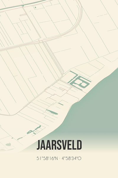 Vintage map of Jaarsveld (Utrecht) by Prints of Place
