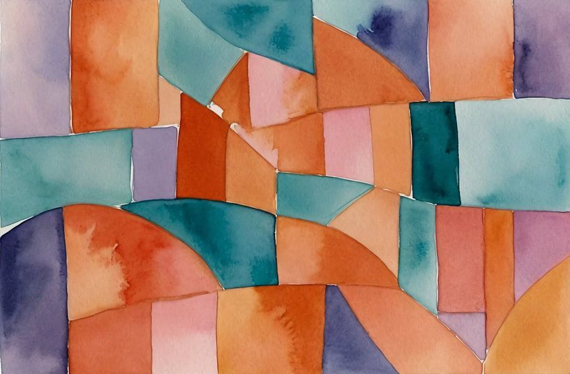 Puzzle in watercolour - Abstract art by Art & Soul Creations