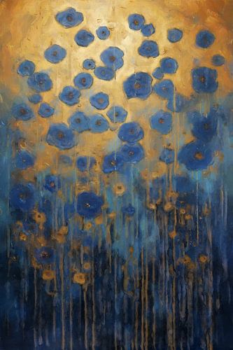 Blue Flowers at Dusk