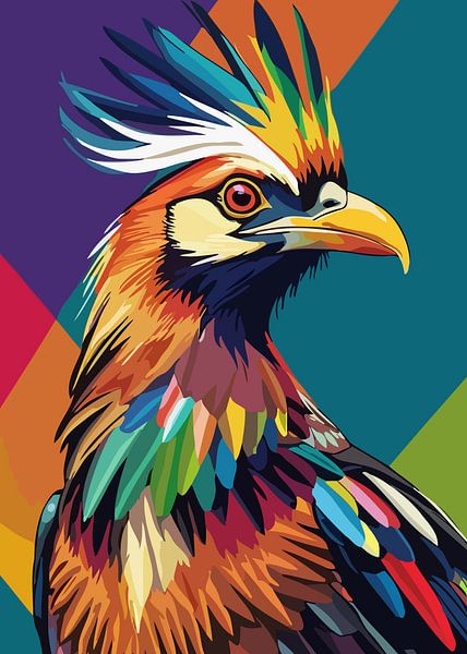 Hoatzin Bird Pop Art by MIROKKU