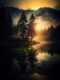 Sonnenaufgang im Wald