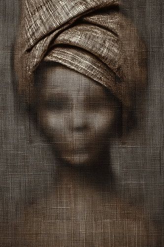 Haar Gesicht aus Leinen