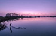 Sunset at river Lek by Moetwil en van Dijk - Fotografie thumbnail