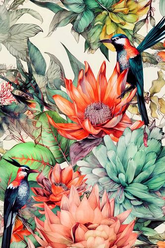 Bloemen botanisch patroon 14 #succulenten