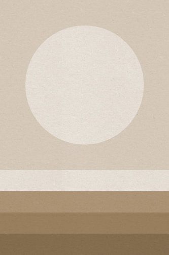 Japandi in aardetinten. Abstracte minimalistische Zen-kunst IX