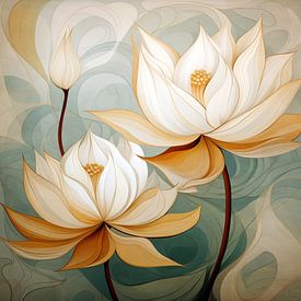 Lotus Flowers by Jacky