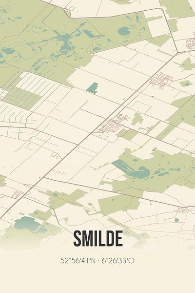 Vintage map of Smilde (Drenthe) by Prints of Place