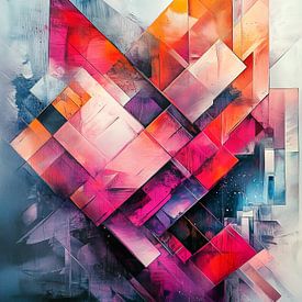 Geometry abstraction painting by JBJart Justyna Jaszke