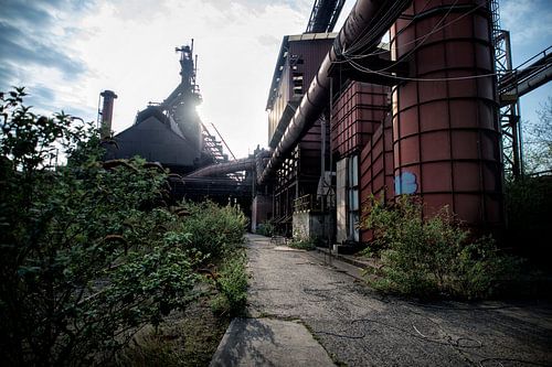 Vintage abandoned old factory