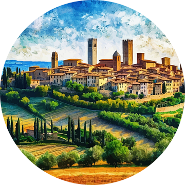 De adembenemende skyline van San Gimignano