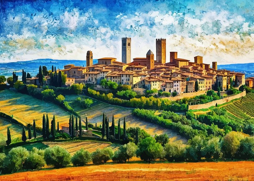 The Stunning Skyline of San Gimignano by MIROKKU