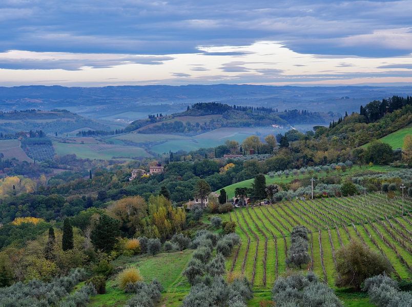 Toskana Italien Landschaft um San Gimignano von Martijn Jebbink Photography