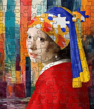 Vermeer's Challenge - The Puzzle Girl and Her Last Move by Gisela- Art for You