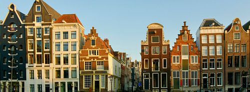 Amsterdam, Herengracht gevels in de avondzon van Amsterdam Highlights