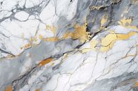 Marble abstraction in gold, white and grey by Digitale Schilderijen thumbnail