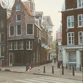Schilderij: Nieuwezijds Voorburgwal, Amsterdam