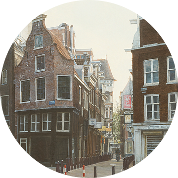 Schilderij: Nieuwezijds Voorburgwal, Amsterdam