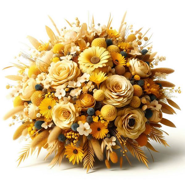 Yellow bouquet of flowers by Digital Art Nederland