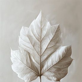 Sereen blad - Japandi stijl - 5 - wit van Marianne Ottemann - OTTI