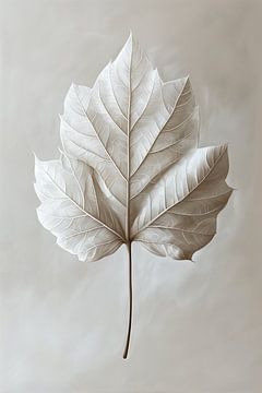 Sereen blad - Japandi stijl - 5 - wit van Marianne Ottemann - OTTI