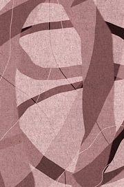 Modern abstract minimalist shapes and lines in brown no. 2 by Dina Dankers