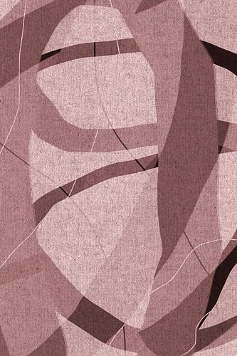 Moderne abstracte minimalistische vormen en lijnen in bruin nr. 2