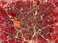 Kaart van Gent in de stijl 'Amber Autumn'