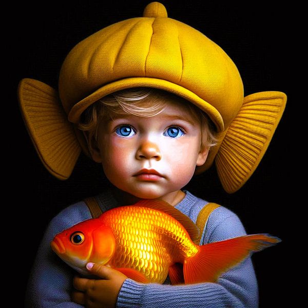 Ich halte meinen Goldfisch fest im Arm, er gehört mir!!!! von Ineke de Rijk