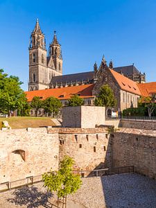 Bastion Kleve en de Dom van Magdeburg van Werner Dieterich