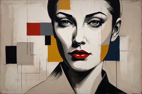 Vrouw abstracte kunst