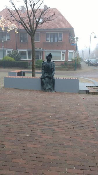 Het nieuwe Jan van schaffelear beeld by Veluws