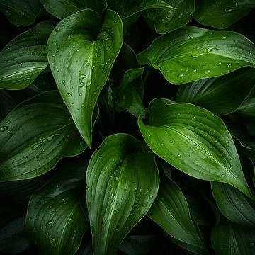 Green leaves von AI art Universe