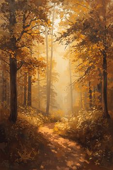 Sentier d'automne doré