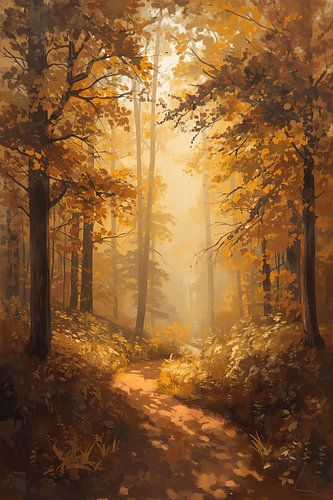 Sentier d'automne doré