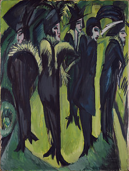Ernst Ludwig Kirchner, Fünf Frauen auf der Straße, 1913