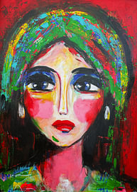 Colorful Gypsy woman by Daniëlle Ducheine