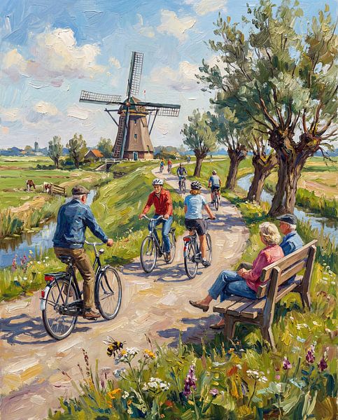 On the dyke, a Dutch scene by AnderWerk