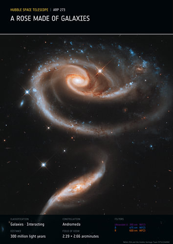 A Rose Made of Galaxies | ARP 273 | Hubble Space Telescope