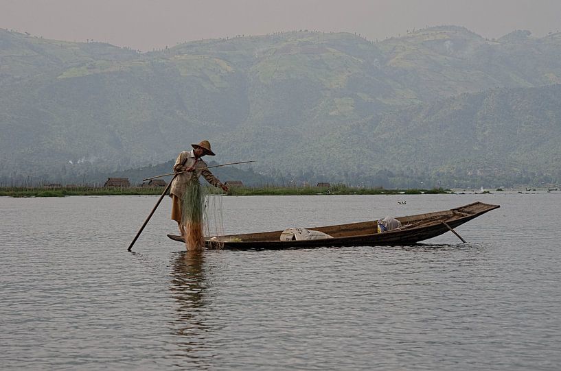 Fisherman Myanmar by Edzo Boven