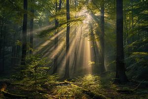Magisches Licht im Wald