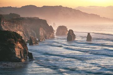 New Zealand Three Sisters in the Evening Light by Jean Claude Castor
