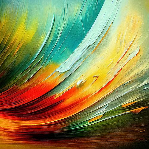Abstract oil painting by Bert Nijholt