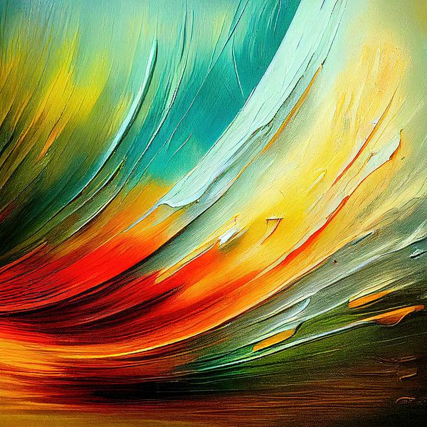 Peinture à l'huile abstraite par Bert Nijholt