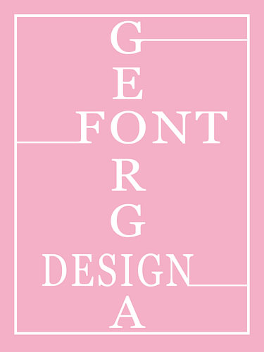 Lettertype Georgia – Roze Typografie Kunst | Minimalistische Designposter