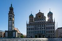 Town hall and Perlachturm in Augsburg