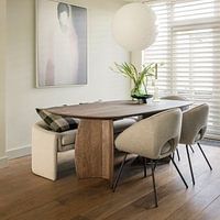 Kundenfoto: Modernes abstraktes Porträt in Pastellfarben mit kontrastierenden Grüntönen von Carla Van Iersel, auf leinwand