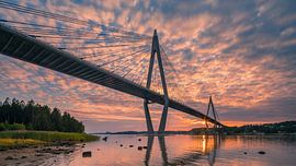 Sunset Uddevalla bridge, Sweden